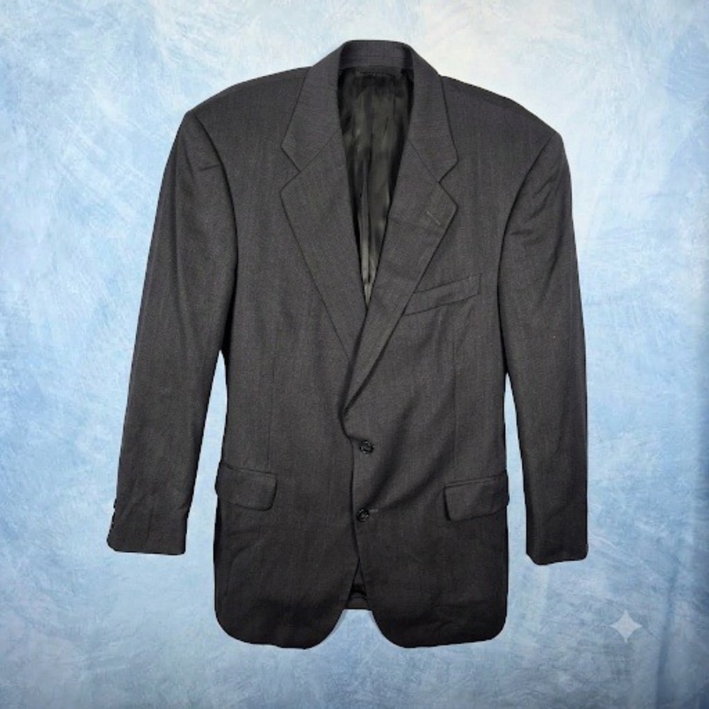 Kilgour French & Stanbury Barneys New York Mens Charcoal Grey Wool Blazer 44R